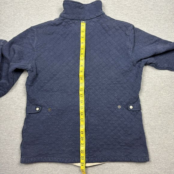 VTG tommy hilfiger womens large vintage full zip quilted cotton jacket 90s flaws - Picture 8 of 10